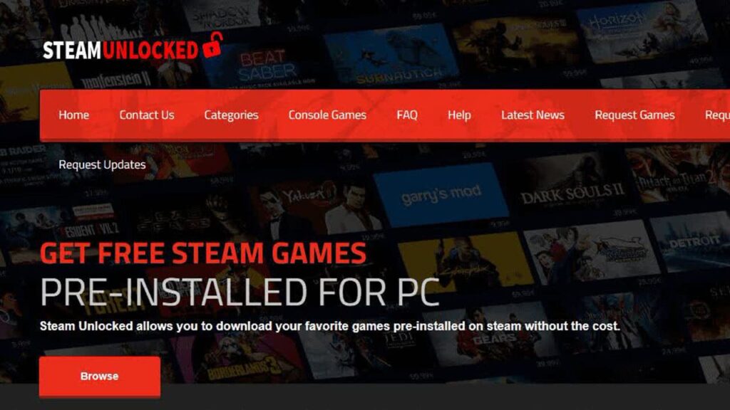 Игровые платформы для ПК SteamUnlocked